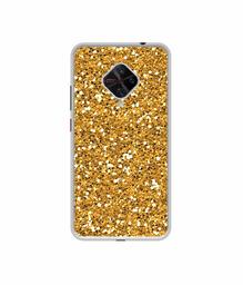 Amazon Brand - Solimo Designer Golden Sparkle UV Printed Soft Back Case Mobile Cover for Vivo S1 Pro