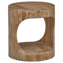 Amazon Brand – Stone & Beam Miramar Elm Wood Cutout Side End Table, 19.7