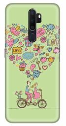 Amazon Brand - Solimo Designer Love Pattern 3D Printed Hard Back Case Mobile Cover for Oppo A5 (2020)