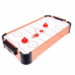 Portzon Hockey eléctrico con Aire eléctrico, Mesa de futbolín, Juego de Deportes de Interior, Juego con Accesorios de Equipo, 2 Palas, 2 Discos