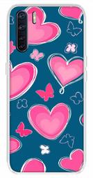 Amazon Brand - Solimo Designer Multicolor Love Butterfly Blue Pattern Design Printed Soft Back Case Mobile Cover for Oppo F15