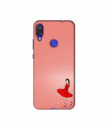 Amazon Brand - Solimo Designer Red Dress Lady 3D Printed Hard Back Case Mobile Cover for Xiaomi Redmi Note 7 Pro