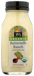 365 EVERYDAY VALUE Organic Buttermilk Ranch Dressing, 12 FZ