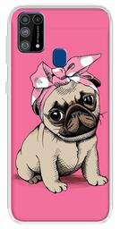 Amazon Brand - Solimo Designer Multicolor Pug Design Printed Soft Back Case Mobile Cover for Samsung Galaxy M31