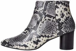 find. Leather Round Heel Point Botines, Multicolore Black and White Snake Effect), 39 EU