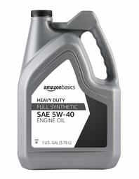 AmazonBasics Full Synthetic Motor Oil, for Heavy Duty Diesel and Gasoline Engines, 5W-40, 1 Gallon (Renewed)