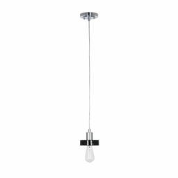 Amazon Brand – Rivet Mid-Century Modern Single-Light Marble Pendant with Exposed Bulb and Brushed Nickel Accent, 66