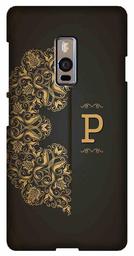 Amazon Brand - Solimo Designer Black Pattern Alphabet-P 3D Printed Hard Back Case Mobile Cover for OnePlus 2