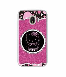 Amazon Brand - Solimo Designer Kitty with Glitter UV Printed Soft Back Case Mobile Cover for Samsung Galaxy J4