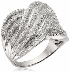 Sterling Silver Diamond Ring (1 cttw, I-J Color, I2-I3 Clarity)