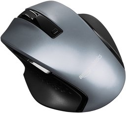 AmazonBasics Compact Ergonomic Wireless Mouse with Fast Scrolling Silver