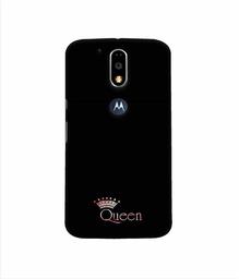 Amazon Brand - Solimo Designer Queen 3D Printed Hard Back Case Mobile Cover for Motorola Moto G4 Plus (with Logo Cut)