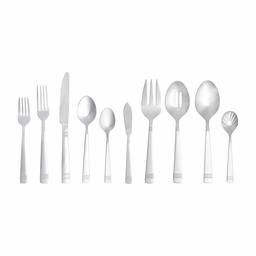 AmazonBasics 65-Piece Stainless Steel Bistro Flatware Set, Service for 12