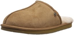 Amazon Brand - 206 Collective Men's Union Shearling Slide Slipper Shoe, chestnut, 11 D US