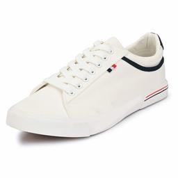 Klepe Men's Vulcansied Canvas White Sneakers-8 UK (42 EU) (9 US) (0701A/WHT)