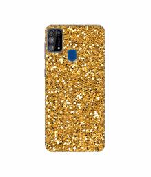 Amazon Brand - Solimo Designer Golden Sparkle 3D Printed Hard Back Case Mobile Cover for Samsung Galaxy M31