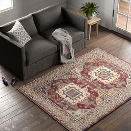 Amazon Brand – Stone & Beam Herring Medallion Traditional Area Rug, 5' 3