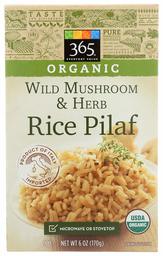 365 Everyday Value, Organic Rice Pilaf, Wild Mushroom & Herb, 6 oz