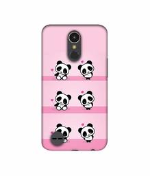 Amazon Brand - Solimo Designer Panda Pattern UV Printed Soft Back Case Mobile Cover for LG K10 (2017)