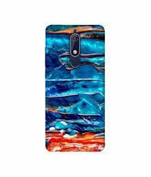 Amazon Brand - Solimo Designer Blue Oil Color 3D Printed Hard Back Case Mobile Cover for Nokia 5.1