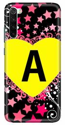 Amazon Brand - Solimo Designer Heart Pattern Alphabet-A 3D Printed Hard Back Case Mobile Cover for Xiaomi Redmi Note 8