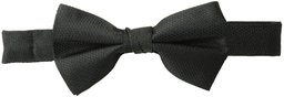 BUTTONED DOWN Men's Classic Silk Pre-Tied Bow Tie, solid black, One Size