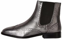 Amazon Brand - find. Women's Chelsea Boots, Silver Pewter Metallic), US 6.5