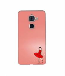 Amazon Brand - Solimo Designer Red Dress Lady 3D Printed Hard Back Case Mobile Cover for LeTV Le 2