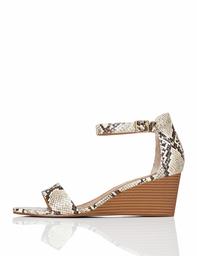 find. Wedge Leather, Women's Heels Sandals Open Toe Sandals, Beige (Beige), 5 UK (38 EU)