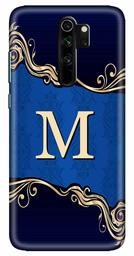 Amazon Brand - Solimo Designer Blue Pattern Alphabet-M 3D Printed Hard Back Case Mobile Cover for Xiaomi Redmi Note 8 Pro