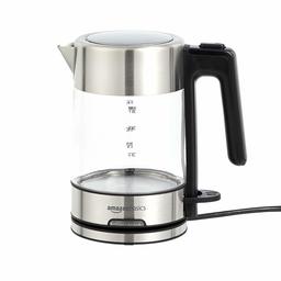 AmazonBasics Electric Glass and Steel Kettle 1.0 Litre