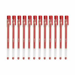 Amazon Basics Stylos hexagonaux à encre gel, Rouge, Lot de 12