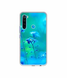 Amazon Brand - Solimo Designer Blue Flower UV Printed Soft Back Case Mobile Cover for Mi Redmi Note 8