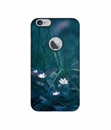 Amazon Brand - Solimo Designer White Flower UV Printed Soft Back Case Mobile Cover for Apple iPhone 6 Plus / 6S Plus (Logo Cut)