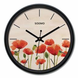 Amazon Brand - Solimo 12-inch Wall Clock - Full Bloom (Silent Movement)