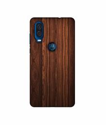 Amazon Brand - Solimo Designer Wooden Texture 3D Printed Hard Back Case Mobile Cover for Motorola One Vision