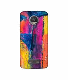 Amazon Brand - Solimo Designer Color Mash On Canvas 3D Printed Hard Back Case Mobile Cover for Moto Z2 Play