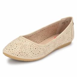 Flavia Women's Beige Ballet Flats-4 UK (36 EU) (5 US) (FL-920/BGE)