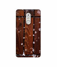 Amazon Brand - Solimo Designer Wood with Snow 3D Printed Hard Back Case Mobile Cover for Lenovo K6 Note