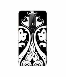 Amazon Brand - Solimo Designer S Shape Rangoli 3D Printed Hard Back Case Mobile Cover for Nokia 6.1 Plus