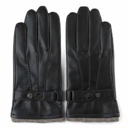 Winter Warm Wool Lined Driving Motorcycle Dress Gloves For Men Women 3 Size Black