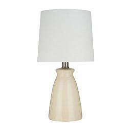 Amazon Brand – Stone & Beam Table Lamp with Textured Ceramic Base, Bulb Included, 15