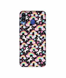 Amazon Brand - Solimo Designer Unicorn Texture 3D Printed Hard Back Case Mobile Cover for Samsung Galaxy M21