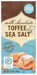 Whole Foods Market, Milk Chocolate, Toffee & Sea Salt, 3.5 oz