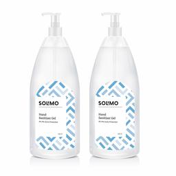 Amazon Brand - Solimo Hand Sanitizer Gel, 500 ml (Pack of 2)