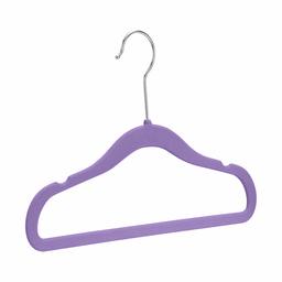 AmazonBasics Kids Velvet Non-Slip Clothes Hangers, Purple - Pack of 30