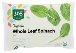 365 by Whole Foods Market, Frozen Organic Vegetables, Whole Leaf Spinach, 16 Ounce