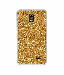 Amazon Brand - Solimo Designer Golden Sparkle UV Printed Soft Back Case Mobile Cover for LYF Water 10