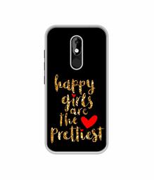 Amazon Brand - Solimo Designer Happy Girls are The Prettiest UV Printed Soft Back Case Mobile Cover for Micromax Canvas Selfie 3 Q460