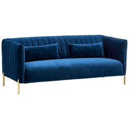 Amazon Brand – Rivet Frederick Mid-Century Modern Tufted Velvet Sofa Couch, 77.5